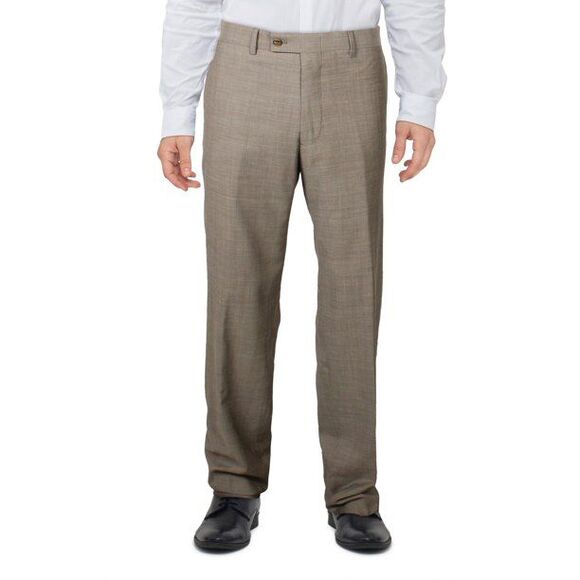 The Mens store Mens Beige Tapered Check Slim Fit Suit Separate Pants 38R